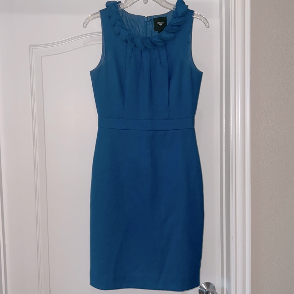 J. Crew Suiting aqua blue Sz 2 dress
